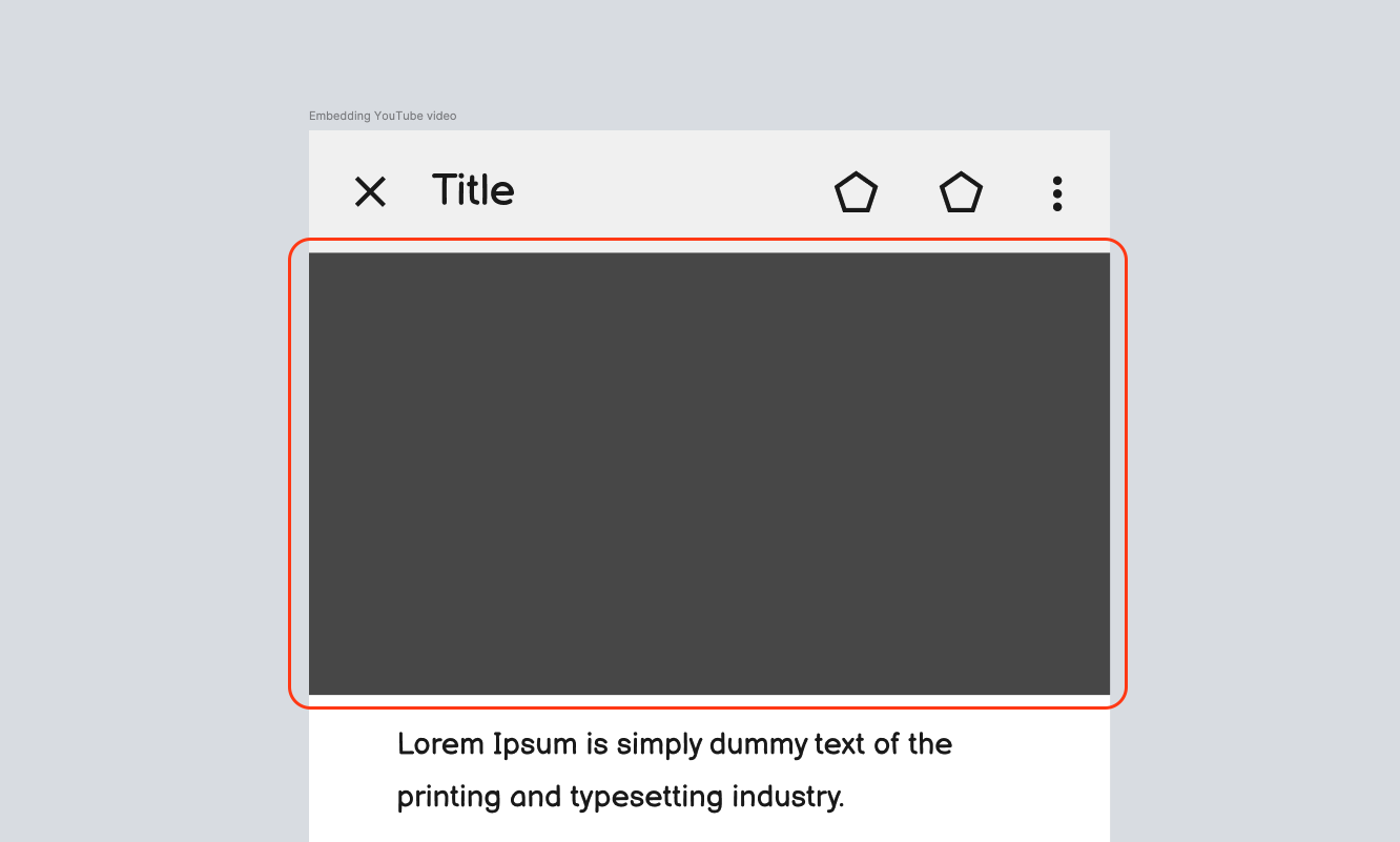 Screenshot of placing a rectangle